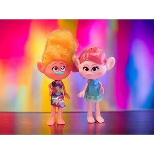 Troll Dolls DJ and Poppy with Suki Cloth Dresses 2019 Hasbro